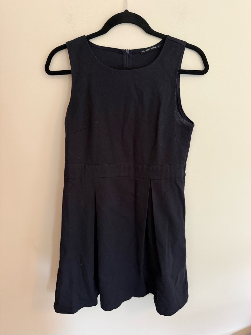 Brandy Melville Navy Pleated Mini Dress